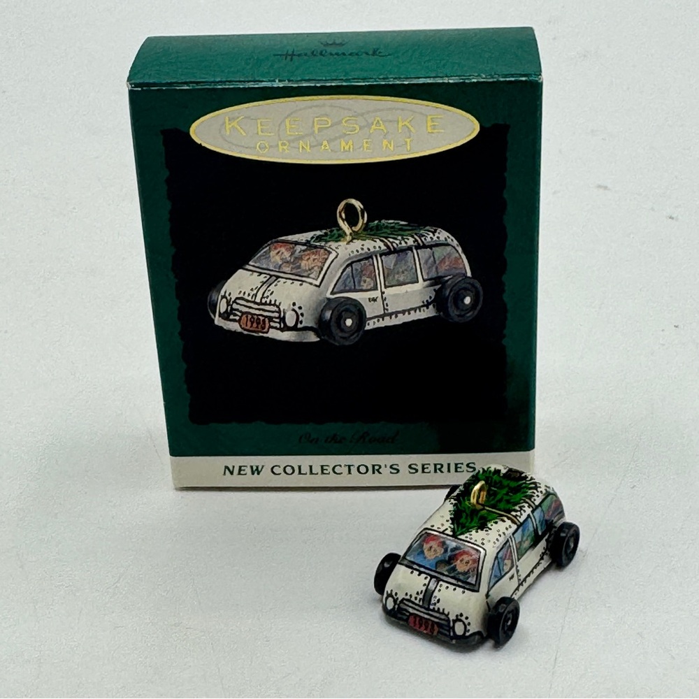 Hallmark Keepsake Miniature Ornament- On the Road tin car